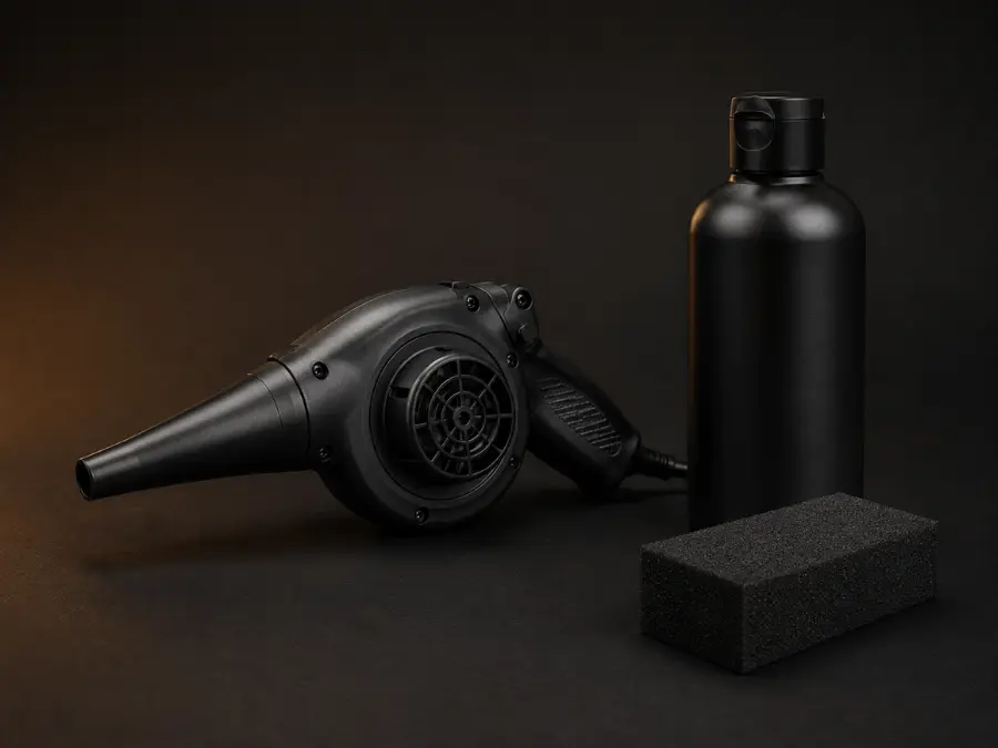 Soprador térmico, gel e acessórios para aplicação de películas